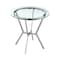 Armen Living Naomi and Roman 3-Piece Counter Height Dining Set in Brushed Stainless Steel and Gray Faux Leather SETNMRMGRBS3 - alternate 9
